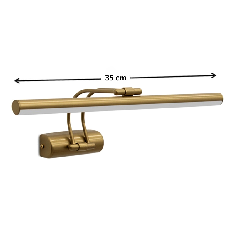 Strop Megapap LED bathroom mirror sconce, metallic in gold color 35cm.