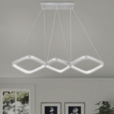 Eugene Megapap metallic Led ceiling light in white color 90x32x36εcm.