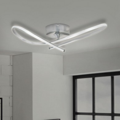 Jamel Megapap metallic Led ceiling light in white color 62x21x14cm.