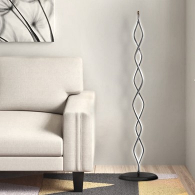 Esteban Megapap metallic Led floor lamp in black color 33x33x127cm.