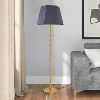 Thomas Megapap metal/fabricPVC  floor light in gold - anthracite color 45x45x165cm.