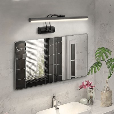Απλίκα καθρέπτη μπάνιου LED Laura Megapap μεταλλική μαύρο 60εκ.