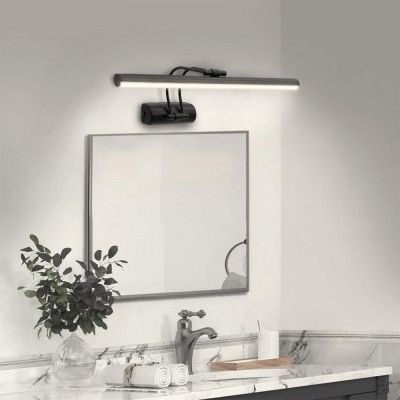 Απλίκα καθρέπτη μπάνιου LED Laura Megapap μεταλλική μαύρο 45εκ.