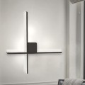 Cubo Megapap metallic Led wall lamp in black color 40x5x40cm.