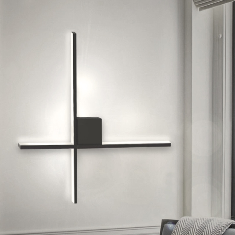 Cubo Megapap metallic Led wall lamp in black color 40x5x40cm.
