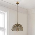 Iris Megapap E27 metallic single-light ceiling light in gold color 25x25x70cm.