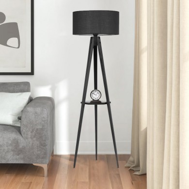 Parry Megapap wood floor light in black color 45x45x155cm.