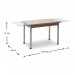 Τραπέζι Evans Megapap επεκτεινόμενο Mdf/μέταλλο χρώμα cordoba 109/168x69x76εκ.
