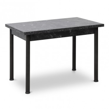 Τραπέζι Evans Megapap επεκτεινόμενο Mdf/μέταλλο χρώμα μαύρο εφέ μαρμάρου 109/168x69x76εκ.