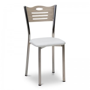 Καρέκλα τραπεζαρίας Depp Megapap ξύλο/μέταλλο/δέρμα χρώμα cordoba 41x45x85εκ.