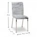Καρέκλα τραπεζαρίας Pitt Megapap Pu/μέταλλο χρώμα λευκό εφέ μαρμάρου 39x51x88εκ.