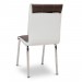 Καρέκλα τραπεζαρίας Pitt Megapap Pu/μέταλλο χρώμα καφέ/λευκό 39x51x88εκ.