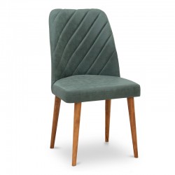 Καρέκλα τραπεζαρίας Damon Megapap ύφασμα/ξύλο χρώμα κυπαρισσί 50x54x90εκ.