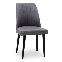 Καρέκλα τραπεζαρίας Rudd Megapap ύφασμα/ξύλο χρώμα γκρι 50x54x90εκ.