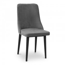 Καρέκλα τραπεζαρίας Affleck Megapap βελούδο/ξύλο χρώμα ανθρακί 46x50x94εκ.