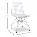 Καρέκλα τραπεζαρίας Pratt Megapap Pu/μέταλλο χρώμα λευκό 43x46x79εκ.
