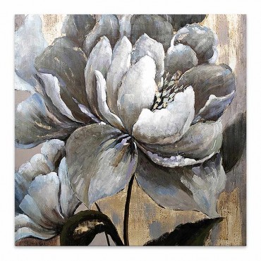 Πίνακας σε καμβά "White Magnolias" Megapap ψηφιακής εκτύπωσης 50x50x3εκ.