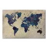 Πίνακας σε καμβά "World Map" Megapap ψηφιακής εκτύπωσης 75x50x3εκ.