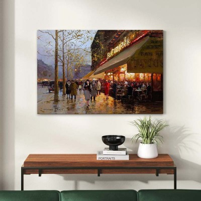 Πίνακας σε καμβά "La Coupole Paris" Megapap ψηφιακής εκτύπωσης 100x70x3εκ.