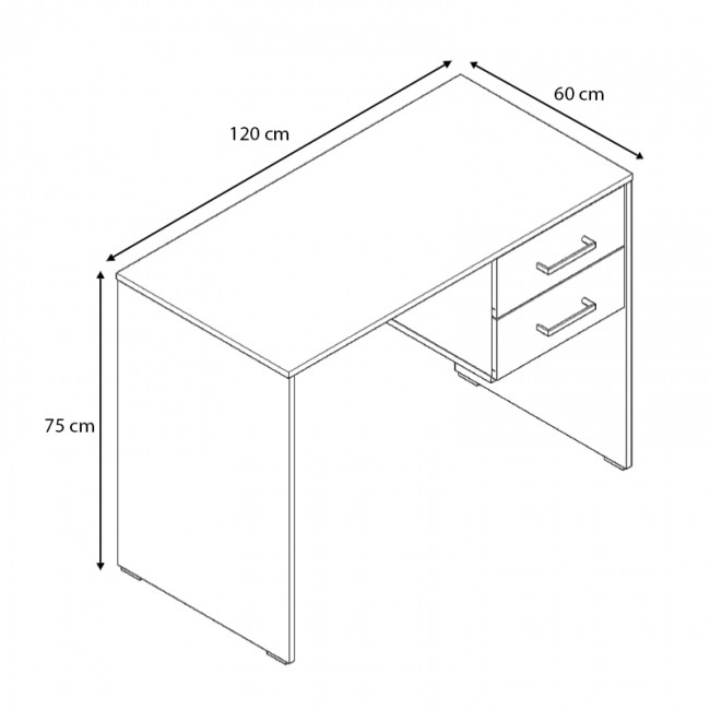 Γραφείο Felman Megapap χρώμα honey oak 120x60x75εκ.