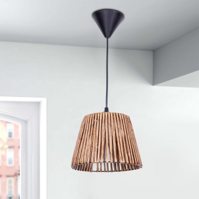Arsenio Megapap E27 paper ceiling light in natural color 20x20x65cm.