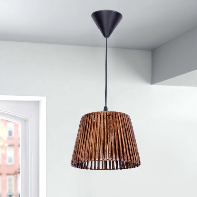 Arsenio Megapap E27 paper ceiling light in brown color 20x20x65cm.