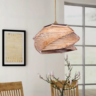 Conall Megapap E27 paper ceiling light in natural color 35x35x65cm.