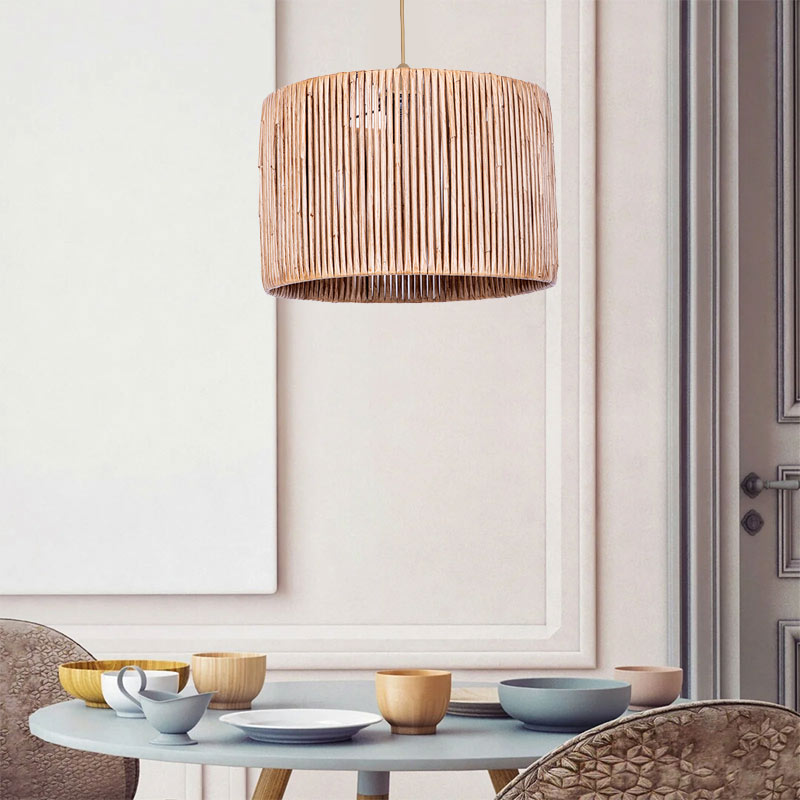 Zale Megapap E27 paper ceiling light in natural color 28x28x65cm.