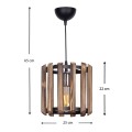 Bosco Megapap E27 wooden ceiling light in brown color 25x25x65cm.