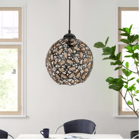 Fergal Megapap E27 metallic-glass in black color 25x25x65cm.