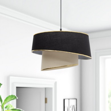 Karita Megapap E27 fabric ceiling light in black color 32x32x70cm.