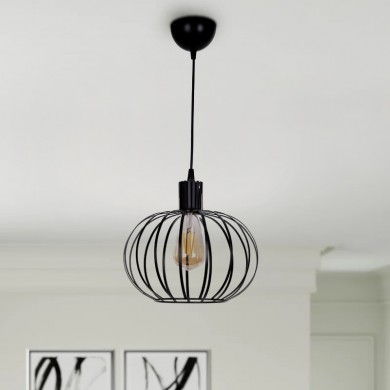 Arne Megapap metallic ceiling light in black color Ø27x75cm.