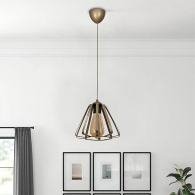 Teresa Megapap metallic ceiling light in gold color Ø22x65cm.