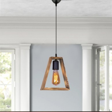 Esela Megapap wooden ceiling light in natural color 24x4x70cm.
