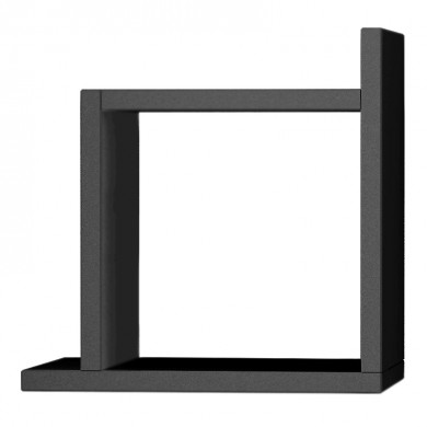 Box Megapap melamine wall shelf in antracite color 30x22x30cm.