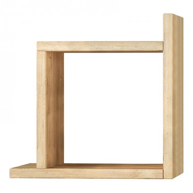 Box Megapap melamine wall shelf in oak color 30x22x30cm.
