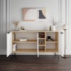 Μπουφές Clara Megapap χρώμα φυσικό οξιάς - λευκό 142x35,6x83εκ.