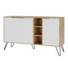 Μπουφές Clara Megapap χρώμα φυσικό οξιάς - λευκό 142x35,6x83εκ.