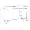 Μπουφές Clara Megapap χρώμα φυσικό οξιάς - λευκό 142x35,6x83εκ.