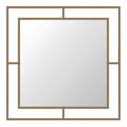 Καθρέφτης τοίχου Corner Megapap αλουμινίου χρώμα χρυσό 58,6x2x58,6εκ.