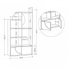 Βιβλιοθήκη Half Megapap χρώμα φυσικό οξιάς - λευκό 85x30x165εκ.