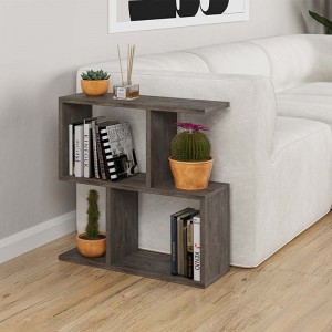 Βοηθητικό τραπεζάκι Homemania Megapap από μελαμίνη χρώμα dark coffee 60x20x60εκ.