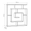 Βιβλιοθήκη Labirent Megapap χρώμα φυσικό οξιάς 125x22x129εκ.