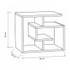 Βοηθητικό τραπεζάκι Labirent Megapap Megapap χρώμα λευκό 54x40x45εκ.