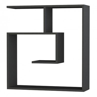 Laby Megapap melamine wall shelf in anthracite color 75x22x80cm.
