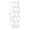 Βιβλιοθήκη Piri Megapap χρώμα λευκό 35x30x161εκ.