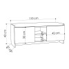 Παπουτσοθήκη Zulla Megapap χρώμα μαύρο 110x37x43εκ.