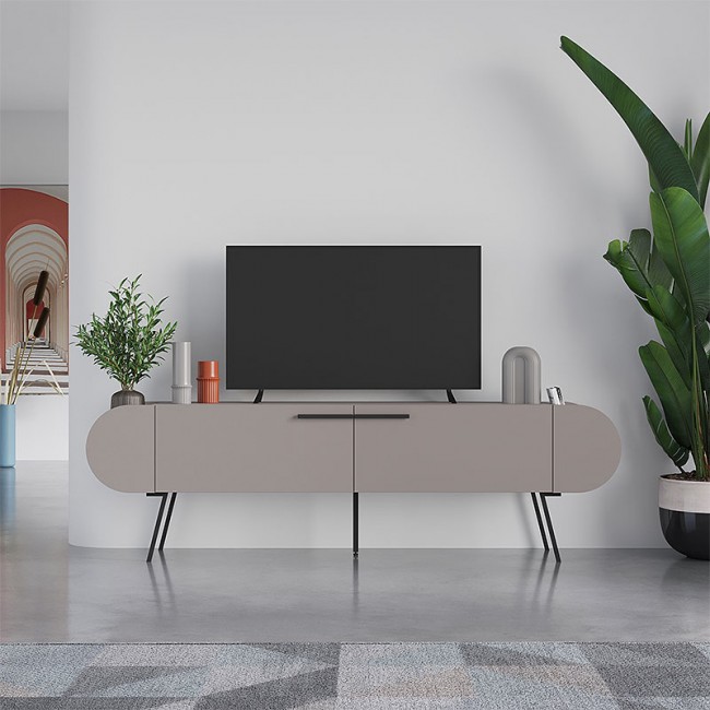 Έπιπλο τηλεόρασης Capsule Megapap χρώμα ανοιχτή μόκα 195x37,4x57,5εκ.