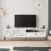 Έπιπλο τηλεόρασης Dionysos Megapap χρώμα λευκό 170x45x48,6εκ.