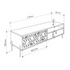 Έπιπλο τηλεόρασης Dionysos Megapap χρώμα λευκό 170x45x48,6εκ.